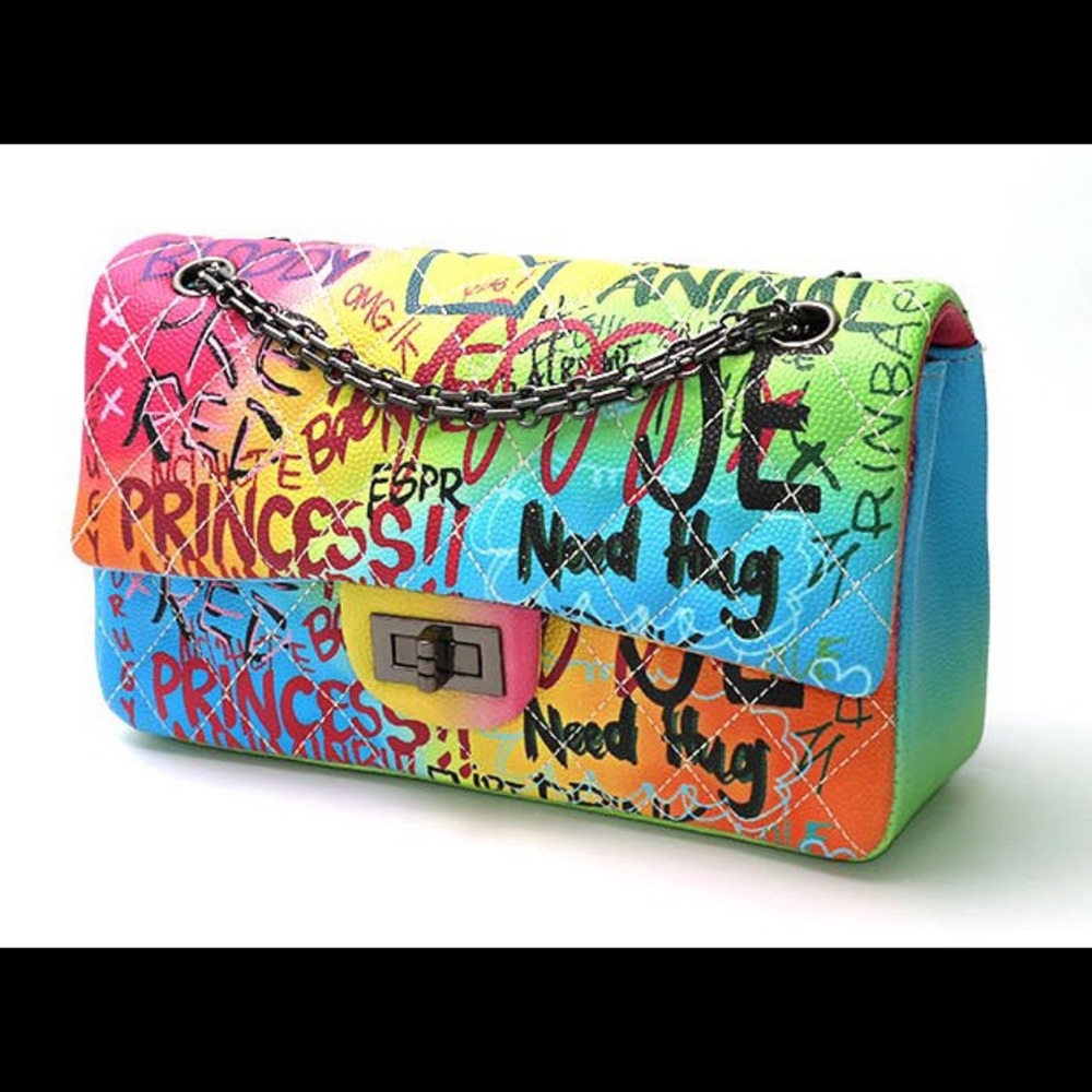 Colorful Graffiti Shoulder Bag